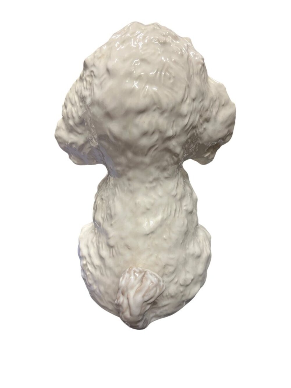 USA VTG big eyes ceramic white poodle puppy statute figurine SKU 10-220 - Picture 3 of 11